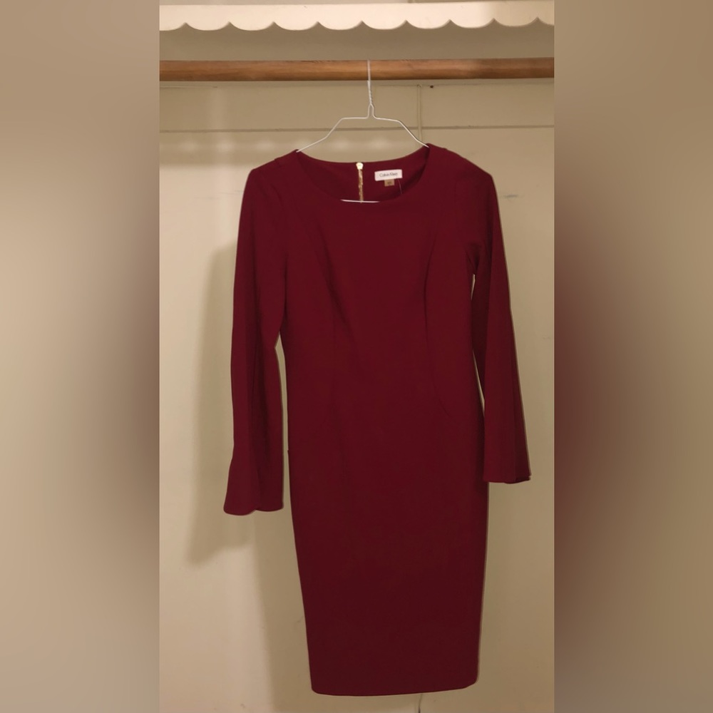 Calvin Klein Burgundy Dress